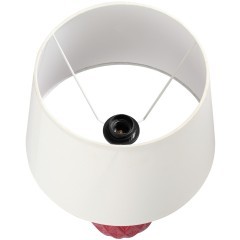 8137/1T MODERNI LN25 красный/белый, керамика/текстиль Настольная лампа Е27 1*60W 220V YARA