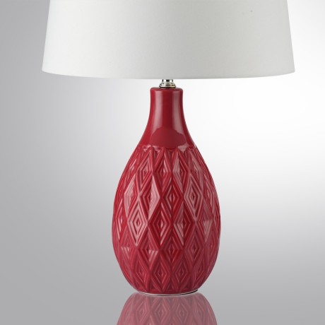 8137/1T MODERNI LN25 красный/белый, керамика/текстиль Настольная лампа Е27 1*60W 220V YARA