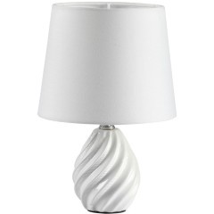 8143/1T MODERNI LN25 белый, керамика/текстиль Настольная лампа Е27 1*60W 220V KEILA