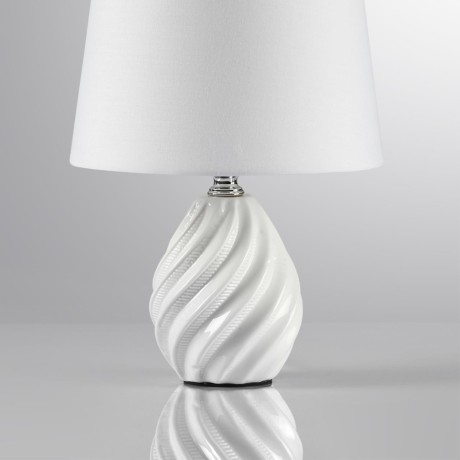8143/1T MODERNI LN25 белый, керамика/текстиль Настольная лампа Е27 1*60W 220V KEILA