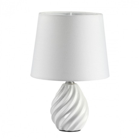 8143/1T MODERNI LN25 белый, керамика/текстиль Настольная лампа Е27 1*60W 220V KEILA