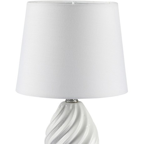 8143/1T MODERNI LN25 белый, керамика/текстиль Настольная лампа Е27 1*60W 220V KEILA