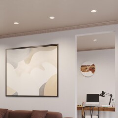 Novotech BRILLO 359869 Белый круглый встраиваемый светильник диаметром 90мм, с CCT переключателем цветовой температуры LED 18Вт 1300Лм 40° CRI≥90 UGR≤16 3000-4000-6000К IP20 220V, коэффициент пульсации<1%