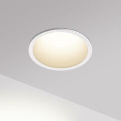 Novotech BRILLO 359869 Белый круглый встраиваемый светильник диаметром 90мм, с CCT переключателем цветовой температуры LED 18Вт 1300Лм 40° CRI≥90 UGR≤16 3000-4000-6000К IP20 220V, коэффициент пульсации<1%