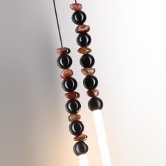 7187/16WL Настенный двойной светодиодный декоративный светильник с натур. агатом 16Вт 3500K 1200лм Odeon Light MONELLA