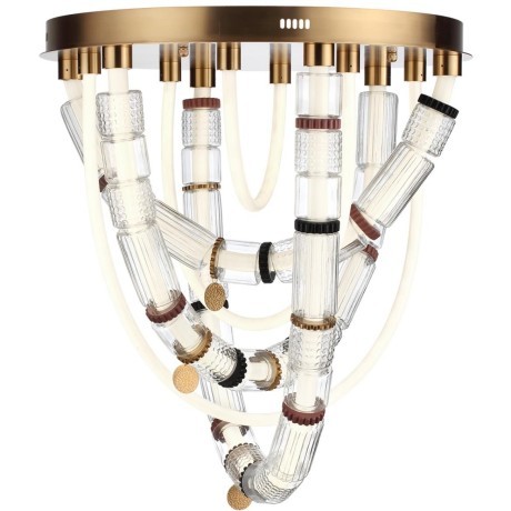 5455/80CL Люстра потолочная премиальный гибкий неон со стеклом Odeon Light LED 80W 4000K COLLIER