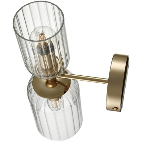 6586/2W MODERNI LN24 золото/прозрачный, металл/стекло Бра E14 2*40W 220V KASSIA