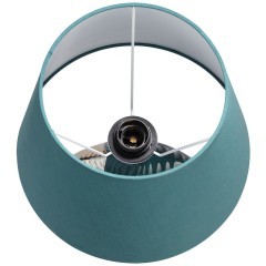 8140/1T MODERNI LN25 бирюзовый/серебро, керамика/текстиль Настольная лампа Е27 1*60W 220V TAPALA