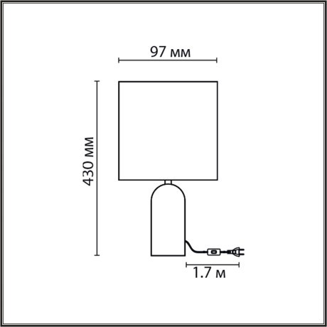 8146/1T MODERNI LN25 серый, керамика/текстиль Настольная лампа Е27 1*60W 220V AKIVI