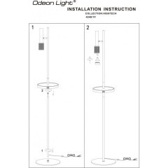 Торшер светодиодный с USB-портом и выключателем Mehari 4240/1F