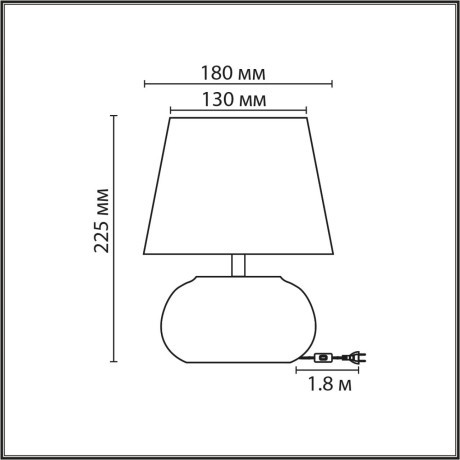 8145/1T MODERNI LN25 белый, керамика/текстиль Настольная лампа Е27 1*60W 220V HAMA