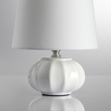 8145/1T MODERNI LN25 белый, керамика/текстиль Настольная лампа Е27 1*60W 220V HAMA
