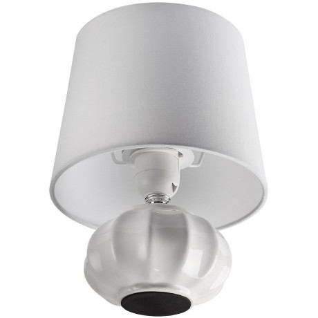 8145/1T MODERNI LN25 белый, керамика/текстиль Настольная лампа Е27 1*60W 220V HAMA