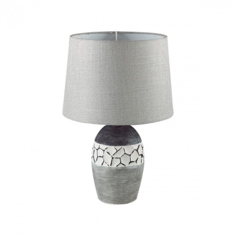 8118/1T COMFI LN25 серый, керамика/текстиль Настольная лампа E27 1*60W 220V AVALONA