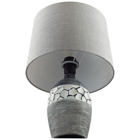 8118/1T COMFI LN25 серый, керамика/текстиль Настольная лампа E27 1*60W 220V AVALONA