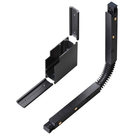 Соединитель питание+металл вертикальный с потолка на стену для шин Novotech Flum 135124