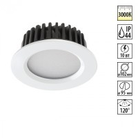 Встраиваемый светильник Novotech 357600 DRUM IP44 светодиодный LED 10W