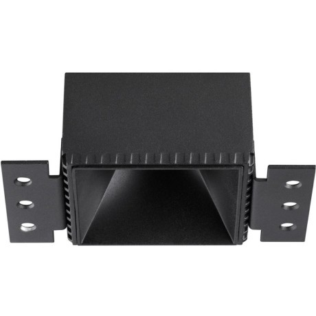 370998 Черный встраиваемый безрамочный светильник для ГКЛ потолка с механизмом Click Clack GU10 макс 50W 220V Novotech NIMBUS WIR