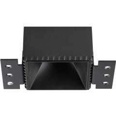 370998 Черный встраиваемый безрамочный светильник для ГКЛ потолка с механизмом Click Clack GU10 макс 50W 220V Novotech NIMBUS WIR