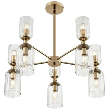 6586/10 MODERNI LN24 золото/прозрачный, металл/стекло Люстра подвесная E14 10*40W 220V KASSIA