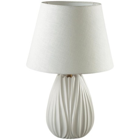 8121/1T COMFI LN25 белый, керамика/текстиль Настольная лампа E27 1*60W 220V SONA