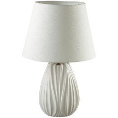 8121/1T COMFI LN25 белый, керамика/текстиль Настольная лампа E27 1*60W 220V SONA