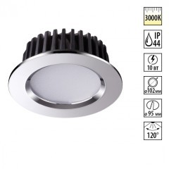 Встраиваемый светильник Novotech 357601 DRUM IP44 светодиодный LED 10W