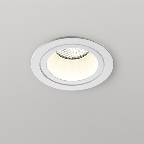 370999 Круглый белый встраиваемый светильник с антибликовым фильтром под лампу GU10 Novotech MORUS WIR