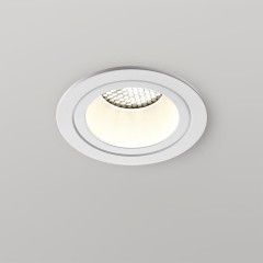 370999 Круглый белый встраиваемый светильник с антибликовым фильтром под лампу GU10 Novotech MORUS WIR