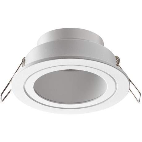 370999 Круглый белый встраиваемый светильник с антибликовым фильтром под лампу GU10 Novotech MORUS WIR