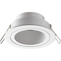 370999 Круглый белый встраиваемый светильник с антибликовым фильтром под лампу GU10 Novotech MORUS WIR