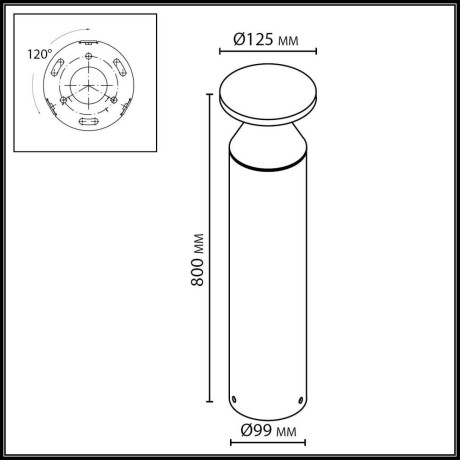 Ландшафтный светильник IP65 LED 12W 670Лм 3000K 120° COIL 7119/12GLA