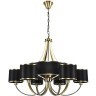 8406/9 Люстра с черными тканевыми плафонами Lumion E14 6*40W + G9 3*20W 220V DEMETRA