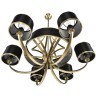8406/9 Люстра с черными тканевыми плафонами Lumion E14 6*40W + G9 3*20W 220V DEMETRA