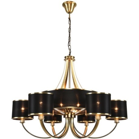 8406/9 Люстра с черными тканевыми плафонами Lumion E14 6*40W + G9 3*20W 220V DEMETRA