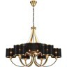 8406/9 Люстра с черными тканевыми плафонами Lumion E14 6*40W + G9 3*20W 220V DEMETRA