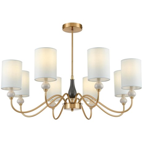 6590/8 CLASSI LN24 латунь/мятный зеленый, металл, керамика/текстиль Люстра подвесная E14 8*40W 220V ANRI