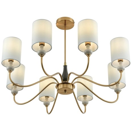 6590/8 CLASSI LN24 латунь/мятный зеленый, металл, керамика/текстиль Люстра подвесная E14 8*40W 220V ANRI