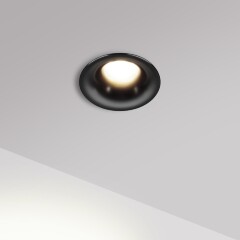 Novotech ECLAT 359883 Черный встраиваемый светильник диаметром 61мм, с CCT переключателем цветовой температуры LED 5Вт 320Лм CRI≥90 UGR≤16 45° 3000-4000-6000К IP20 220V (коэффициент пульсации<1%)