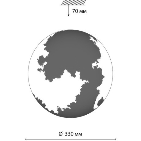Светильник Sonex LED 36Вт 4000К D330 IP43 MOON 3084/CLN