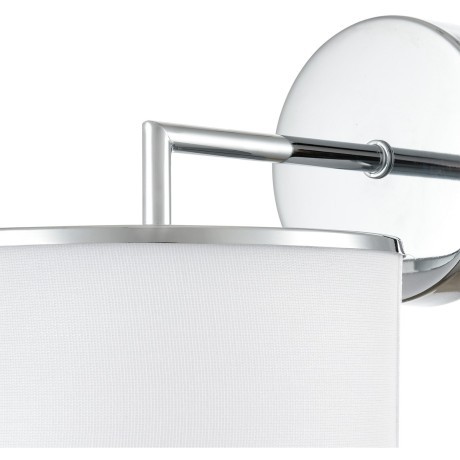 6591/1W CLASSI LN24 хром/белый, металл/текстиль Бра E14 1*40W 220V SUNTORI