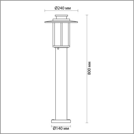 Уличный наземный светильник Odeon Light 4047/1F MITO IP54 под лампу 1xE27 18W