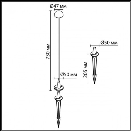 Уличный светильник IP65 LED 4W 3000K Odeon Light Verde 7122/4GLA 