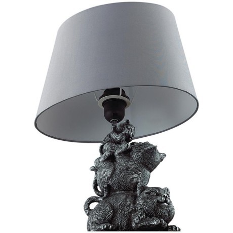 8128/1T MODERNI LN25 серый, керамика/текстиль Настольная лампа E27 1*60W 220V CATTY