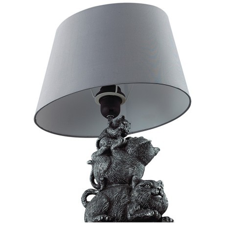 8128/1T MODERNI LN25 серый, керамика/текстиль Настольная лампа E27 1*60W 220V CATTY