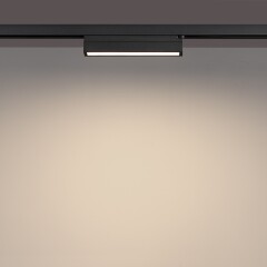Novotech ITER 359787 Черный линейный однофазный трехжильный трековый светильник, 20см, с CCT переключением цветовой температуры, LED 12Вт 697Лм CRI≥90 108° 2700-3200-4000К IP20 220V