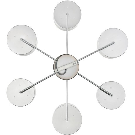 6591/6 CLASSI LN24 хром/белый, металл/текстиль Люстра подвесная E14 6*40W 220V SUNTORI