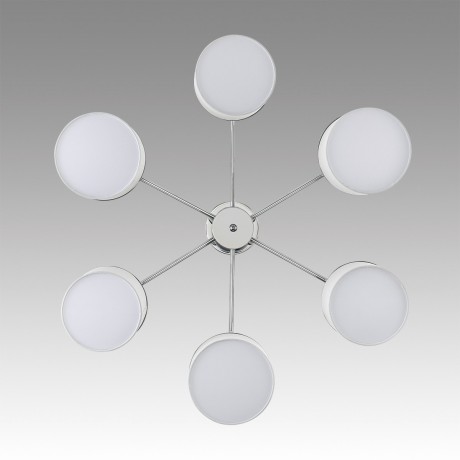 6591/6 CLASSI LN24 хром/белый, металл/текстиль Люстра подвесная E14 6*40W 220V SUNTORI