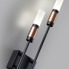 5009/10WL L-VISION ODL24 матовый черный/ант.бронза/белый/металл/стекло Бра LED 10W 4000K 540лм CANDEL