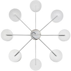 6591/8 CLASSI LN24 хром/белый, металл/текстиль Люстра подвесная E14 8*40W 220V SUNTORI